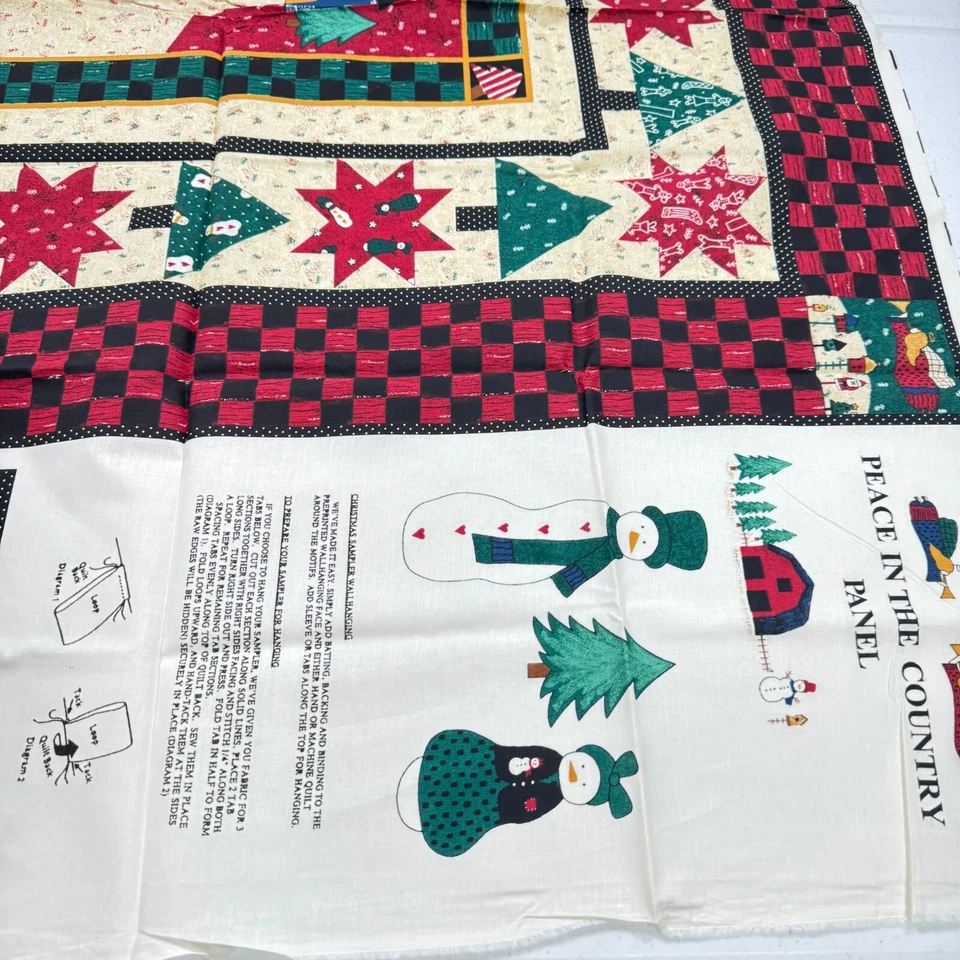 muelles tela panel algodón ee. uu. muñeco de nieve invierno Foto 3 de 4