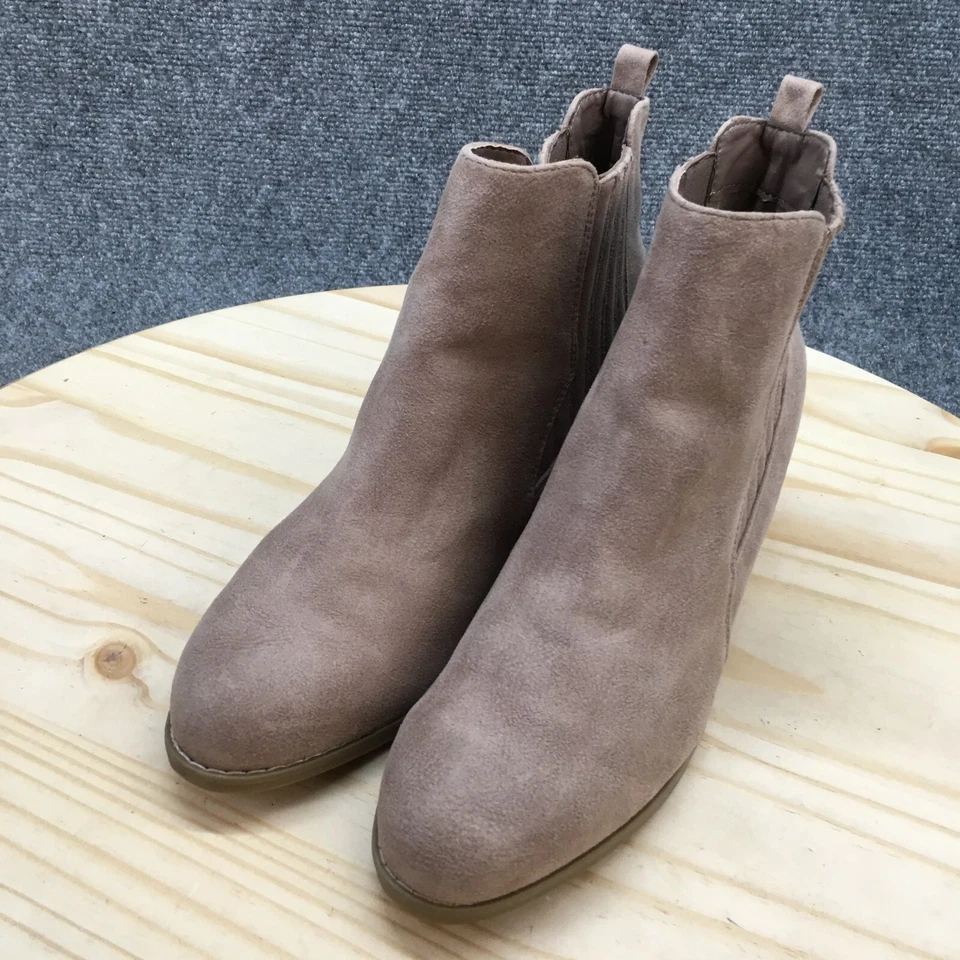 Botas femininas Bella Vita 10W Lou Chelsea botas couro bege salto bloco casual - Imagem 3 de 4