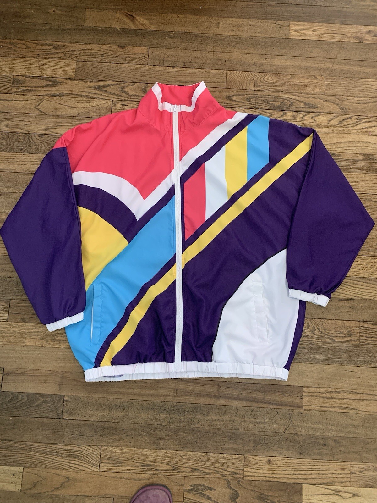 Funny Guy Creation Nylon Color Block 90s Retro Ca… - image 1