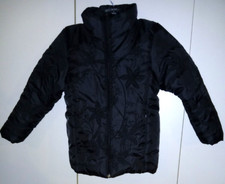 ARCTIC POLE GIRL'S BLACK PUFFER JACKET-6-FLORAL EMBROIDERED-BARELY WORN-NICE