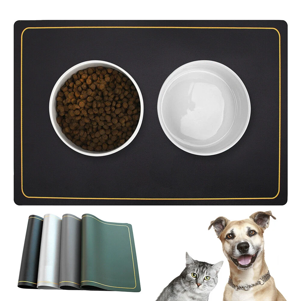 Pet Puppy Silicone Feeding Food Mat Dog Cat Non Slip Bowl Waterproof  Placemat US