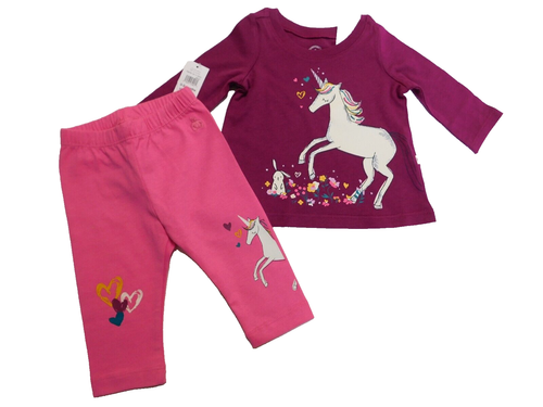 T-SHIRT & LEGGINGS--GAP--Baby Girl 2 Pc Set Unicorn's--SIZE 0-3M--BRAND NEW