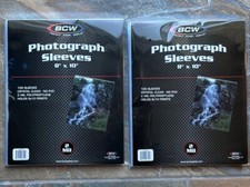 200 BCW Photograph Sleeves 8x10 Acid Free No PVC PAT Passed Crystal Clear