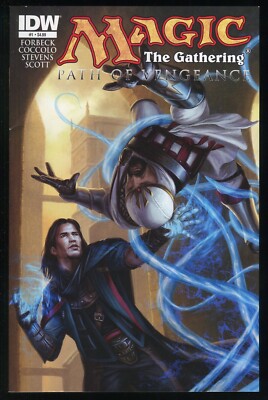 mtg comic book cards Magic the Gathering Path of Vengeance Comic Set 1-2-3-4 Lot w/ Trading Cards  MTG
