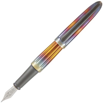 Diplomat Aero Flame Fountain Pen with Broad Steel Nib  New in Box