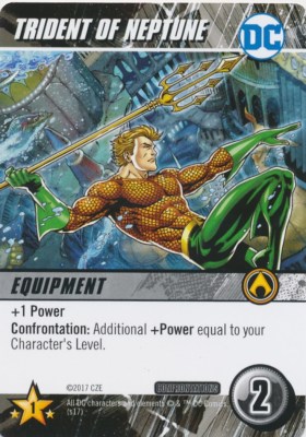 TRIDENT OF NEPTUNE DC Comics Deck Building Game card CONFRONTATIONS AQUAMAN