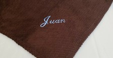 Personalized Monogrammed Elegant Textured Brown Throw Blanket 50" x 60"