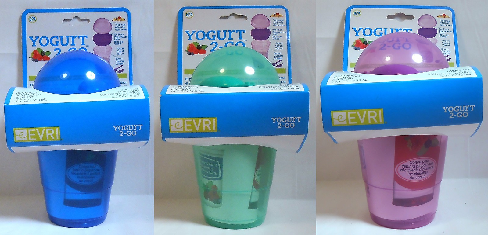 Container Yogurt 2 Go with Spoon Food Storage Lunch Travel Holder 3 Colors eBay