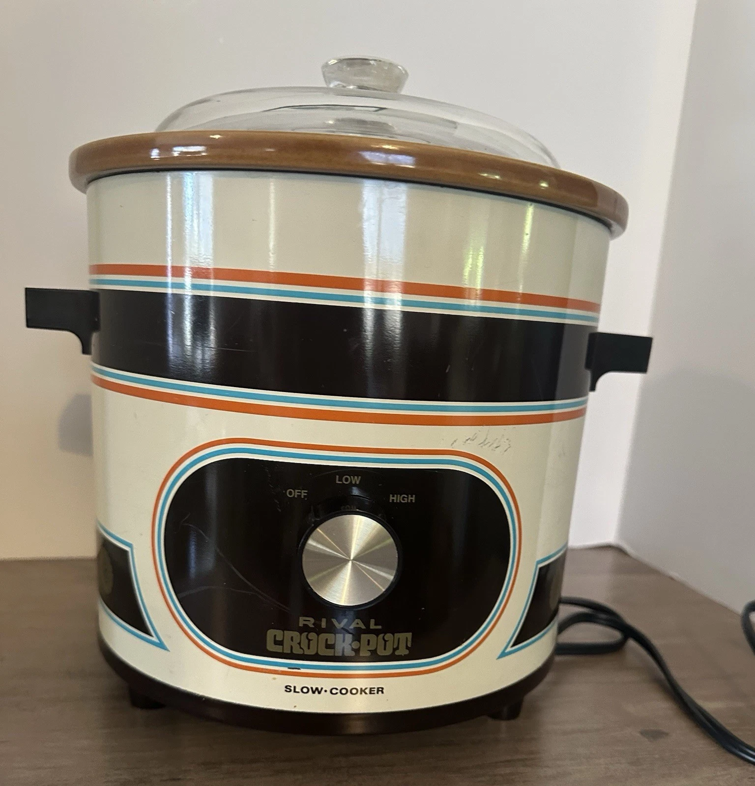 Vintage Rival Crock Pot Stoneware Slow Cooker 3100 Almond 3.5 qt *Tested