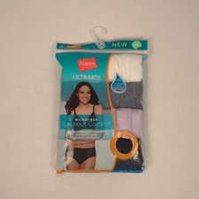 Hanes Ultimate Women's 8/XL Low Rise Microfiber Brief Panties 4-Pack - NEW