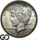 1926-S Peace Dollar, Toner on Rim, Choice AU++/Unc Better Date