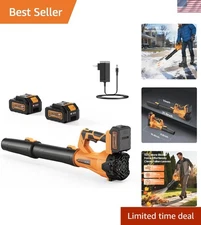 Lightweight Handheld Leaf Blower with 6-Speed Adjustments and Dual Tube Design