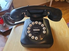Pottery Barn Black Rotary Phone 