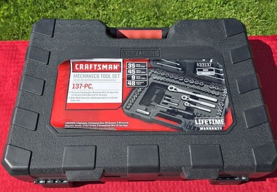 SEARS Craftsman 137pc Mechanics Tool Wrench Socket Ratchet Set 9-33137 EXC