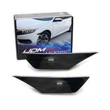 iJDMTOY JDM Black Smoked Lens Front Side Marker Lamp Housings C... Fast USA SHIP
