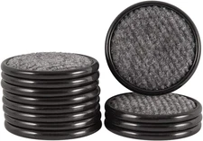 12 Pack 1.625" round Caster Cups - Carpet-Bottom Furniture Protectors for Hardwo