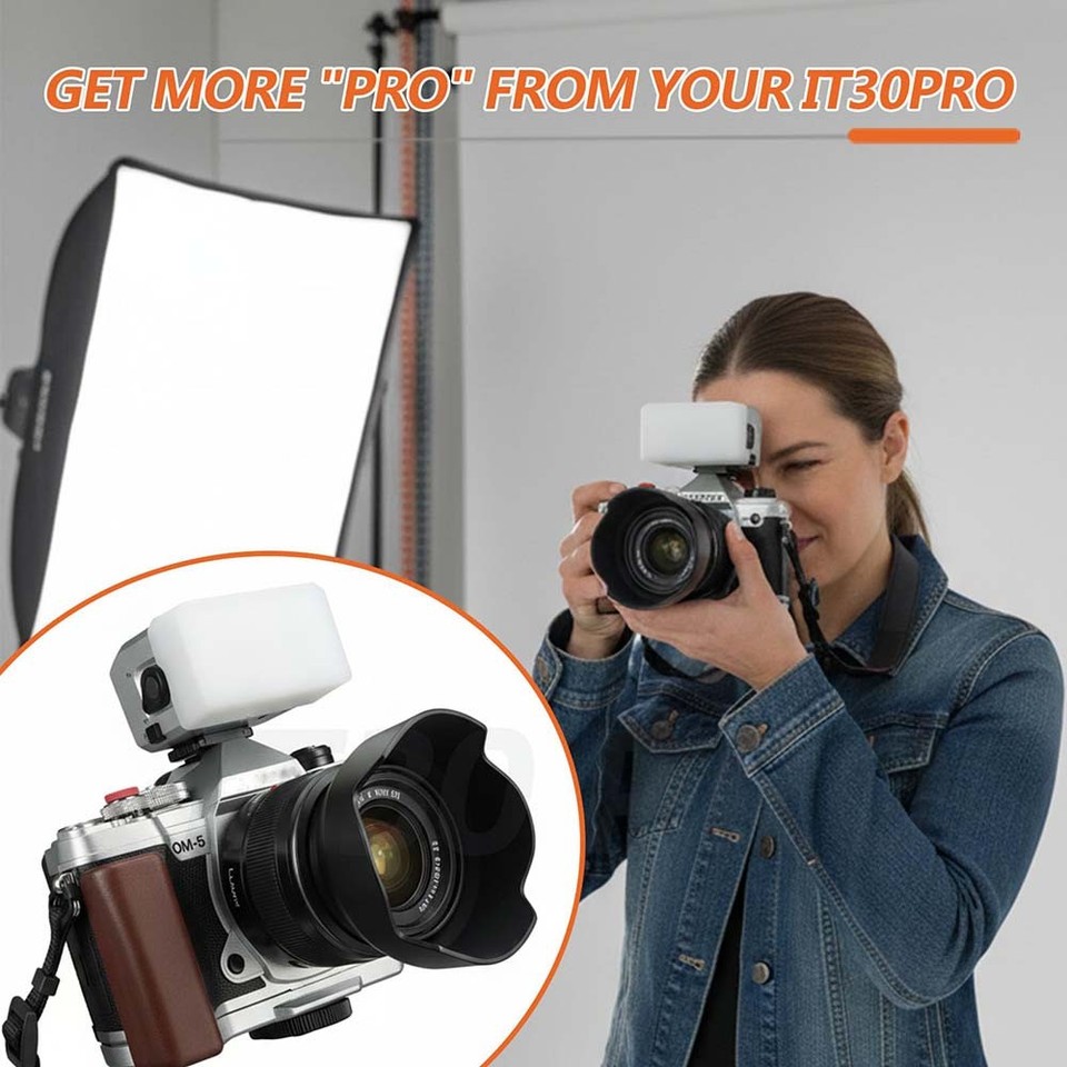 Soft 2PCS External Flash Diffuser Fits It30 Pro Camera Flash Light ...