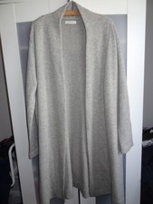 BNWOT Woolovers Long Wool Cardigan Grey/Oatmeal Size XL