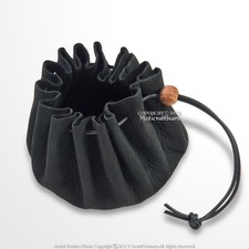 Medieval Suede Leather Drannustring Coin Bag Pouch Renaissance Costume Cosplay