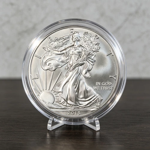 2013 American Eagle 1 oz. Fine Silver .999  Sliver Coin In Capsule - product listing photo