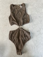 Brown ribbed bodysuit bodysuit Size Small Medium