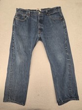 Levi 501 XX Mens 40x30 Button Fly Jeans Blue Denim Straight Leg Red Tab 501XX 