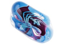 1989 Freeform Art glass paperweight