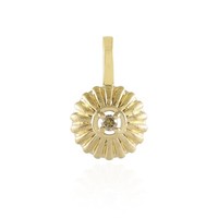 Champagner-Diamant-AnhäNger Aus Vergoldetem Silber