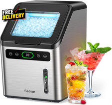 Nugget Ice Maker Timer Ice Machine with Self-Cleaning 44Lbs per Day Pebble Ice..
