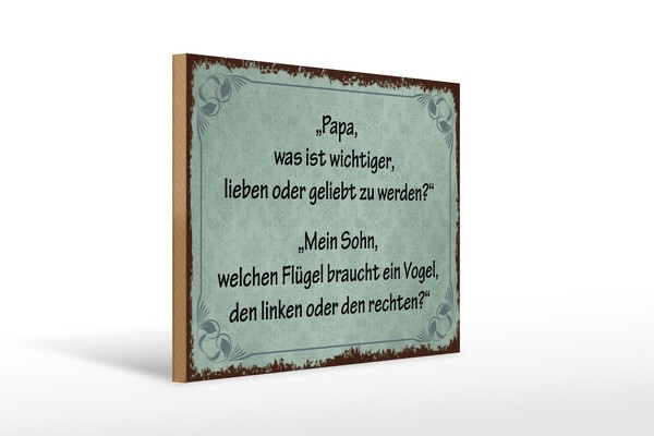 Holzschild Spruch 30X40 Cm Lieben Oder Geliebt Werden Deko Schild-image