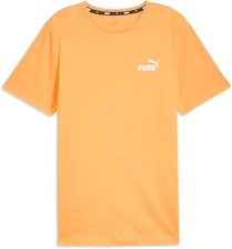 Puma Essential Embroidery Logo Crew Neck Short Sleeve T-Shirt Orange XLarge