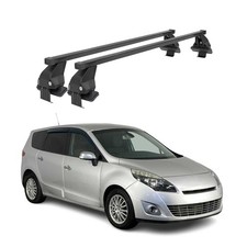 Menabo Dachträger für Renault Scenic mk3 2009-2013 Pre-FL 50kg Stahl Schwarz 2x