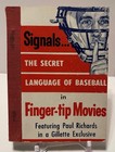 1957 GILLETTE SIGNALS THE SECRET LANGUAGE OF BASEBALL IN FINGER-TIP MOVIES BOOK — photo 1