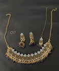 Vintage Kundan Gold Indian Costume Jewelry