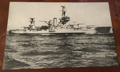 U.S.S. Texas Battleship BB-35 - WWII 8" x 5" Black and White Photo