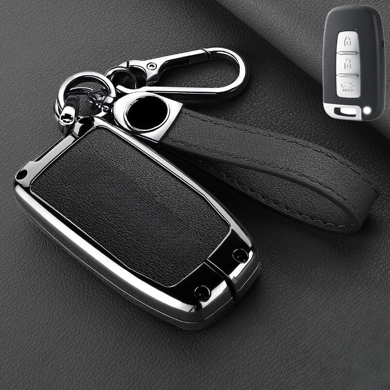 Funda Carcasa Llavero Coche Aleación Zinc Cuero Para Kia Sportage Forte Optima Sorento Foto 4 de 4