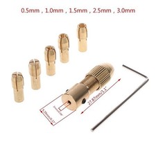 Miniature Electric Drill Self-Tightening Drill Chuck Brass Drill Chuck 7-Piece
