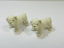 2 Lenox Classic Puppies BULLDOG Porcelain Figurine Ivory with 24K Gold Accents