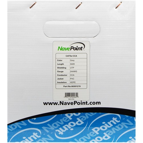 CAT5e 500FT UTP Kabel Solid 24AWG Grau Netzwerk Ethernet LAN Bulk Wire RJ45 - Bild 2 von 4