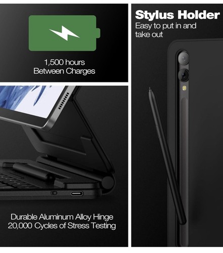 12,4" Dexnor für Samsung Galaxy Tab Plus/S9+ Plus/S9 FE+ Plus/S8+ Plus/S7/FE - Bild 6 von 7