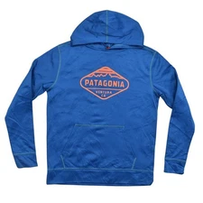 Patagonia Kids 2XL Blue Pullover Hoodie - Polyester, Preowned Ventura CA