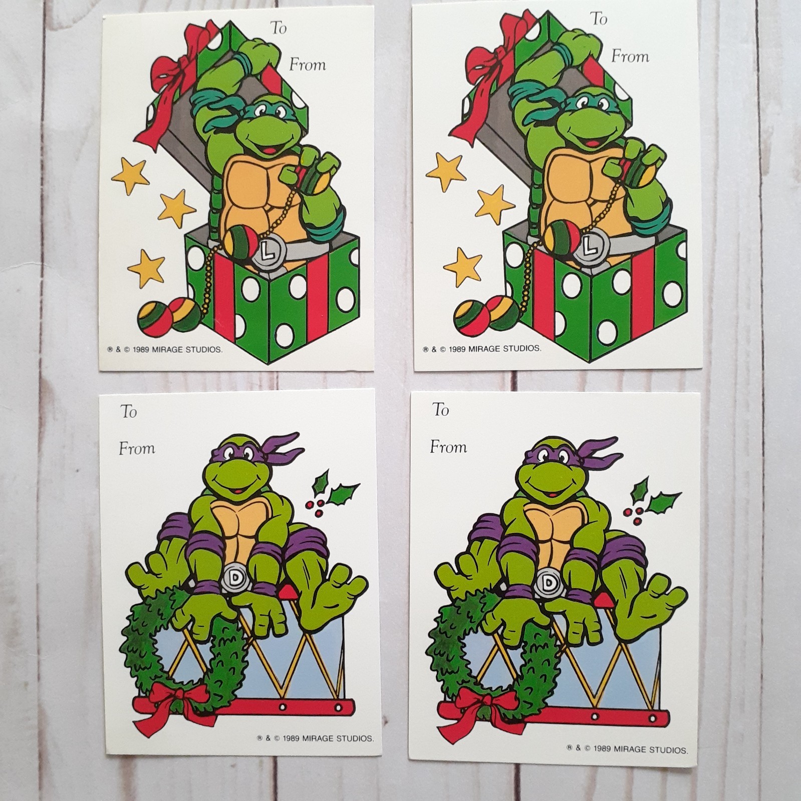 Vintage Christmas Gift Tags - Snoopy, TMNT, Minnie Mouse, Goofy, Big Bird