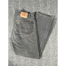 Vintage 1988 Levis 501XX -0658 Black Ash Denim Jeans USA Made 34x30