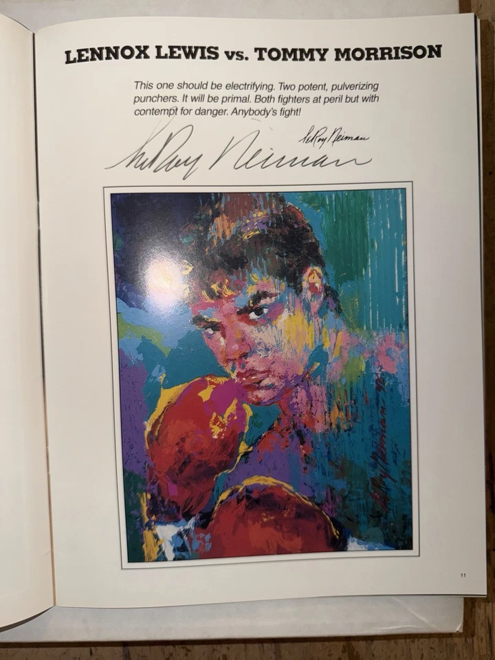 Lennox Lewis vs Tommy Morrison Autographed Boxing Program (1995) Atlantic City - Image 3 of 4
