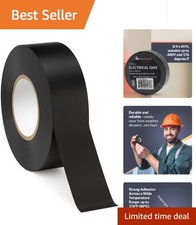 3/4-in. x 60 ft. Black Electrical Tape Roll ELCTTP-60FT-BK, Black Vinyl Insul...