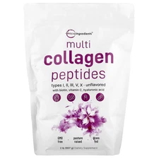2 X  Micro Ingredients, Multi Collagen Peptides, Unflavored, 2 lb (907 g)