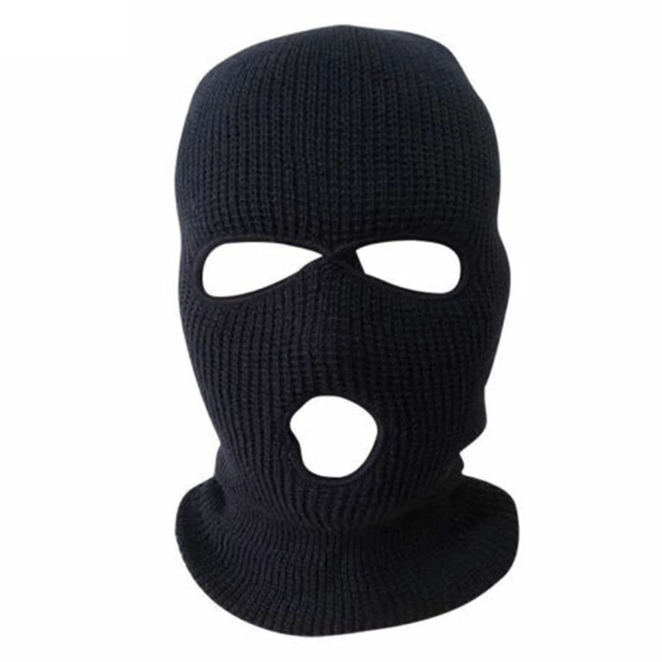 3 Hole Full Face Ski Mask Winter Cap Balaclava Hood Beanie Tactical Mask Hat USA - Image 2 of 4