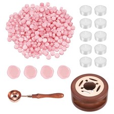 Wax Seal Kit, 300 Wax Beads, Candles, Pearl Pink