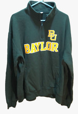 Baylor Bears NCAA Champion Eco Vintage 90s Green Sewn Zip Pullover Fleece 2XL