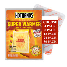 HOTHANDS SUPER WARMER LARGER SIZE LAST LONGER, HEAT UP TO 18 HOURS HOT HANDS